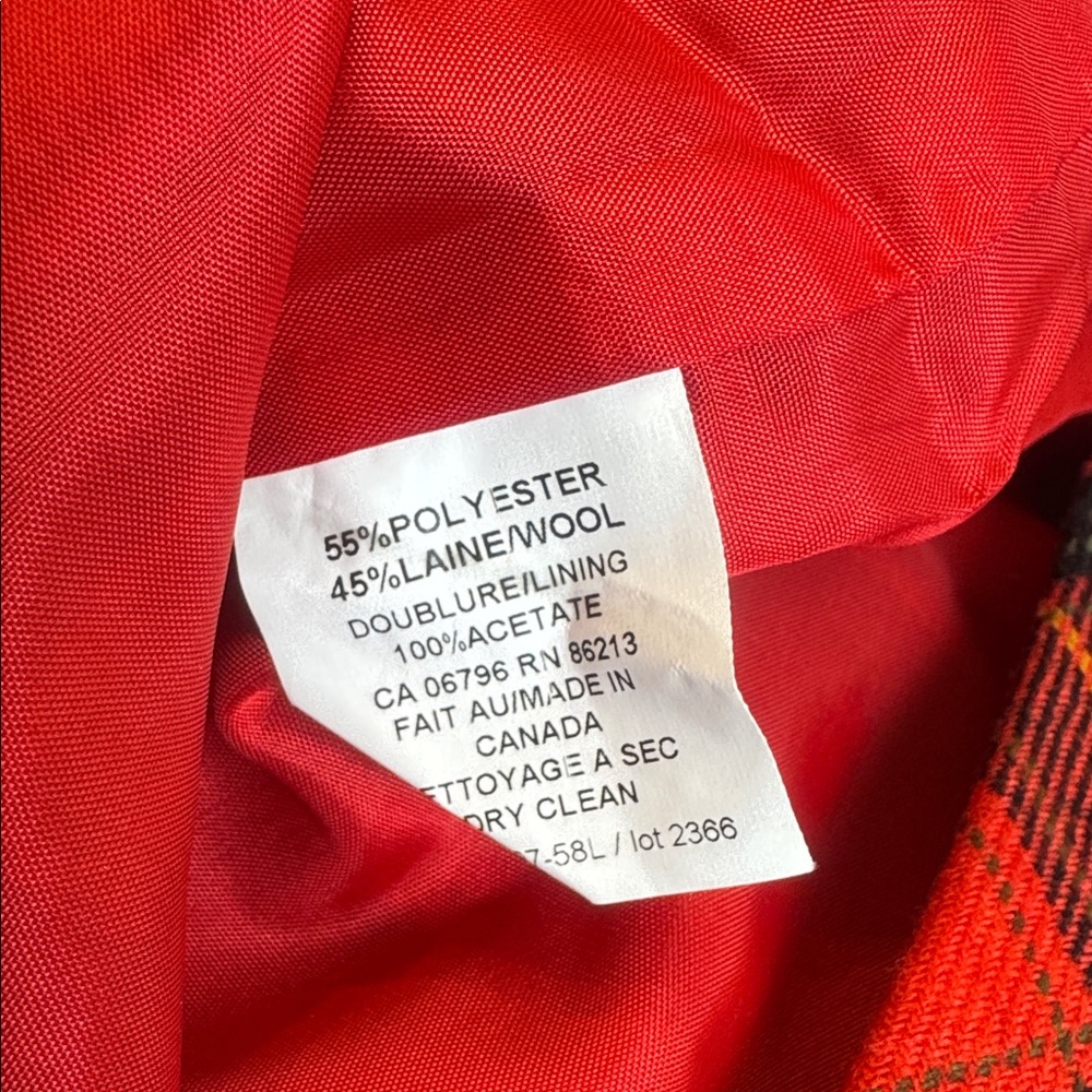 Tristan & Iseut Plaid Red Women's Skirt size 10 - Picture 5 of 5